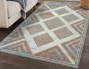 luxe weavers patricia collection 100 multi 8x10 modern geometric area rug