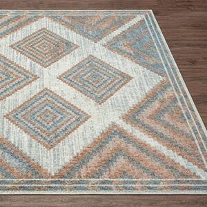 LUXE WEAVERS Patricia Collection 100 Multi 8x10 Modern Geometric Area Rug