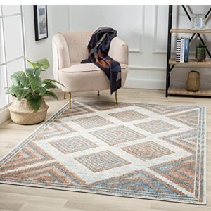 LUXE WEAVERS Patricia Collection 100 Multi 8x10 Modern Geometric Area Rug