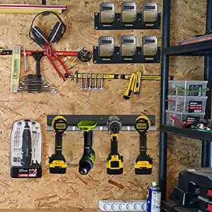 SZWJT-LV Power Tool Organizer, Electric Drill Storage Rack, Holds 4 Drills, Hanging Wall Mounted Organizer for Garage, Home, Workshop, Shed…