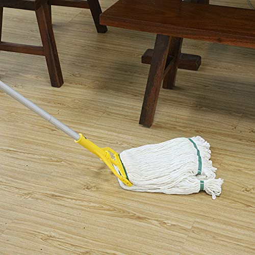 OFO Loop-End String Mop, Heavy Duty Commercial Industrial Mop with Extra Mop Head Replacement, 59 inch Aluminium Alloy Pole