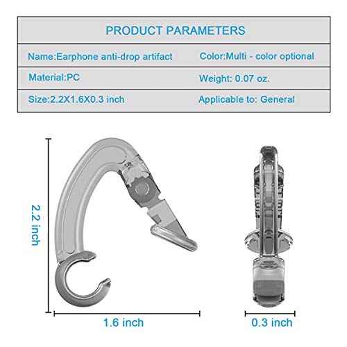 SUOFEIK 4 Pairs Ear Hooks Compatible with Apple AirPods 3 ,1, 2 and Pro, Anti-Slip Anti-Drop Ear Covers AirPods Accessories for Running, Cycling and Other Indoor-Outdoor Activities (2+2White)