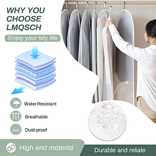 Garment Bags Travel Hanging Clothes Dance Garment Bags Travel Garment Clear Bag Storage Suit Bags Closet Storage Plastic Garment Cover Bags 24''x60'' 8 Pieces LMQSCH