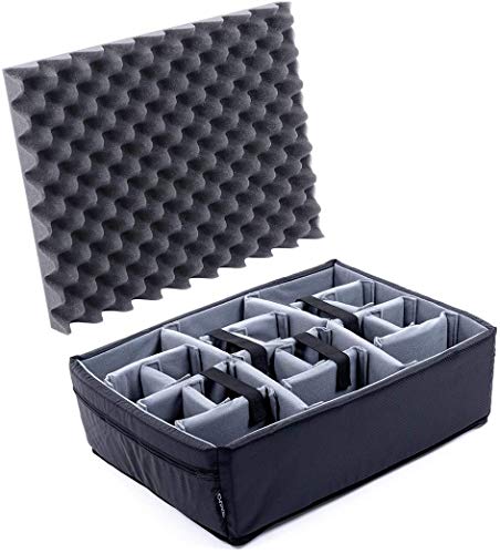 Grey CVPKG Padded Divider Set for The Harbor Freight Apache 4800 Case. Divider and lid Foam only.