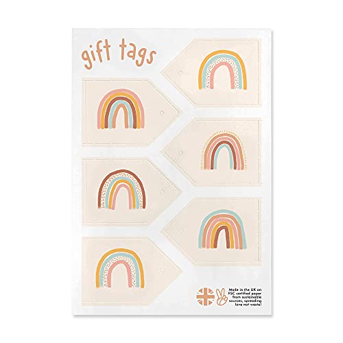 Central 23-6 Wrapping Paper Sheets - Pastel Rainbows - Birthday Gift Wrap for Women Girls Kids - Easter Paper - Baby Shower - Eco and Made in the UK