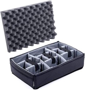 grey cvpkg padded divider set for the harbor freight apache 3800 case. divider and lid foam only.