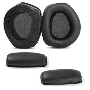 Upgrade Earpads Ear Cushion Protein Leather RS165 RS175 Replacement Compatible with Sennheiser HDR165 HDR175 Wireless Headset Headband Memory Foam