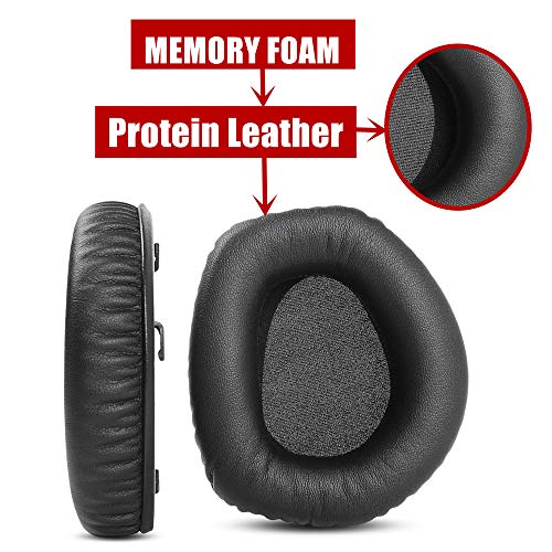 Upgrade Earpads Ear Cushion Protein Leather RS165 RS175 Replacement Compatible with Sennheiser HDR165 HDR175 Wireless Headset Headband Memory Foam