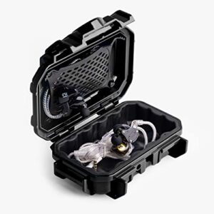 evergreen 52 in ear monitor protective case for iem -waterproof/usa made - suitable for kz zs10/zs10 pro/zsn/zst/as10/as16/sure se215-cl/se201-k