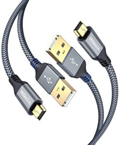 mini usb cable [10ft 2 pack], akoada usb 2.0 type a to mini b cable braided charging cord compatible with gopro hero 3+, ps3 controller, mp3 player, digital camera, garmin nuvi gps yeti microphone etc