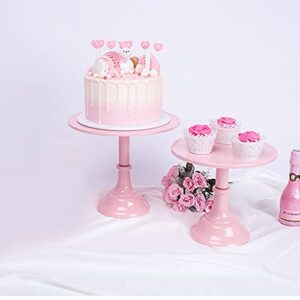 Set of 3pcs Pink Cake Cupcake Stands Round Modern Dessert Towers Decor Serving Platter for Girl's Party Baby Shower Wedding Birthday Parties Celebration