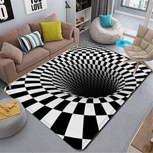 xnhgfa visual illusion rug, three-dimensional carpet, vortex rug, 3d swirl print optical illusion rug carpet vortex rug 3d circular for kitchen floor hallway decoration,120x180cm