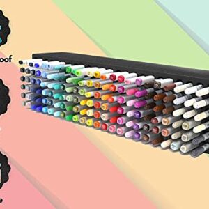 Polar Whale 2 Art Marker Storage Tray Organizers Pen Pencil Brush Storage Design Stand Supply Horizontal Storage Non-Scratch Non-Rattle Washable Compatible with Copic and More Each Holds 144