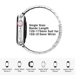 Fitlink Slim Stainless Steel Metal Band for Apple Watch 38/40/41/42/44/45/49mm, Apple Watch Band for Apple Watch Series Ultra Apple Watch Series 8 7 6 5 4 3 SE