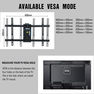 FORGING MOUNT Corner TV Wall Mount Long Arm TV Mount Bracket for 32"-75" TVs-Easy to Install Single Stud Design- 33" of Smooth Extension Plus Swivel,Tilt,Max VESA 600X400mm,Holds 100lbs