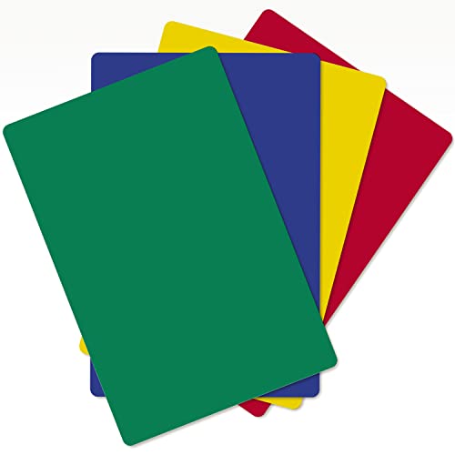 Cut N' Funnel Multi-Color Heavy Gauge Flexible Plastic Cutting Board Mats 4 Pack 18" x 12" Made in the USA BPA Free Dishwasher Safe