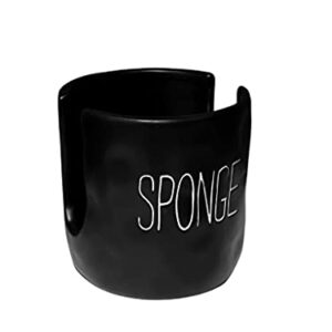 Mud Pie Kitchen Dish Bistro Sponge Holder Caddy, Black