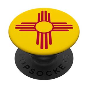 new mexico flag nm state flag zia sun symbol popsockets swappable popgrip