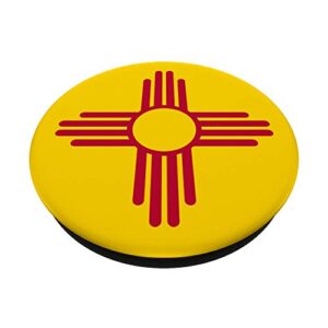 New Mexico Flag NM State Flag Zia Sun Symbol PopSockets Swappable PopGrip