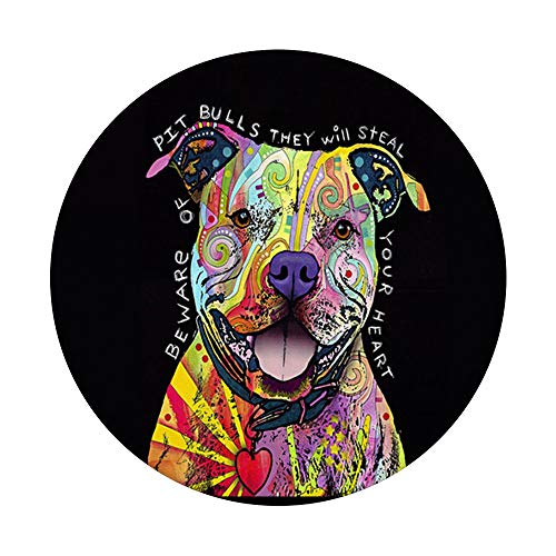 Pitbull Art Funny Dog Cute Sweet Birthday Gift Pitbull PopSockets Swappable PopGrip