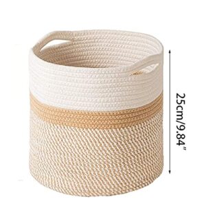 UXZDX Hand-Woven Flower Pot Basket Laundry Room Storage Box Storage Container Flower Pot Storage Basket (Size : 25cm)