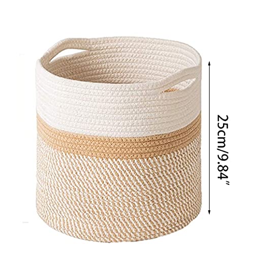 UXZDX Hand-Woven Flower Pot Basket Laundry Room Storage Box Storage Container Flower Pot Storage Basket (Size : 25cm)