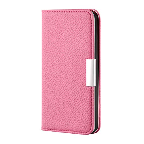 ONV Samsung Galaxy S9 Flip Case, Compatible with Samsung Galaxy S9 Leather Case with Shockproof Card Slot Kickstand Flip Wallet Cover for Samsung Galaxy S9 [Litchi ]-Pink