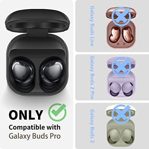 Woocon Galaxy Buds Pro Strap, Soft Silicone Sports Anti Lost Strap Lanyard Special Anti-slip Texture Design Accessories Only Compatible with Samsung Galaxy Buds Pro Neck Rope Cord(Black)