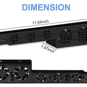 Linkhood Cooling Fan for PS4 PRO, USB External Cooler 5 Fan Turbo Temperature Control Cooling Fans for Sony Playstation Pro Gaming Console