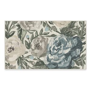 RUGGABLE Camellia Washable Rug - Perfect Floral Area Rug for Living Room Bedroom Kitchen - Pet & Child Friendly - Stain & Water Resistant - Jade 3'x5' (Standard Pad)