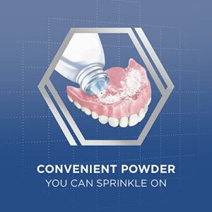 Super Poligrip Extra Strength Denture Adhesive Powder, Denture Powder for Dentures - 1.6 Ounces (Pack of 6)