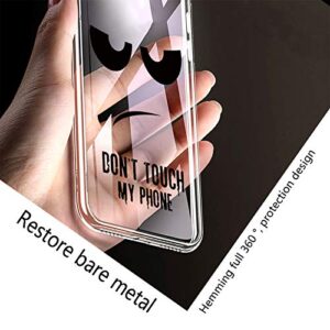 HHUAN Case for Redmi Note 8 2021 (6.30 Inch) with 2 X Tempered Glass Screen Protector, Clear Soft Silicone Cover Bumper TPU Shockproof Phone Case for Redmi Note 8 2021 - DUO5