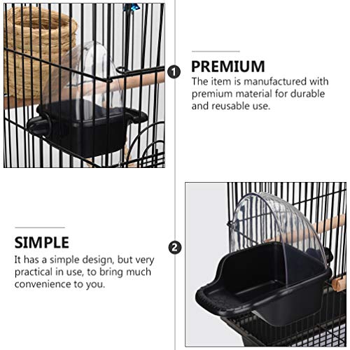 balacoo Bird Feeding Bowl Cage Mount Water Feeder Food Cage Cup Leakproof Bird Bath Basin Cage Supplies for Budgies Parakeet Cockatiels Conure