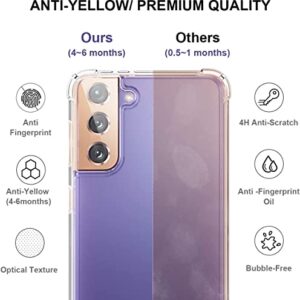 KIOMY Samsung Galaxy S21 Plus Case Crystal Clear Shockproof Bumper Protective Cell Phone Back Covers for Samsung S21+ Plus 5G TPU Slim Fit Flexible Skin for Men Women Rubber Silicone 4 Corners