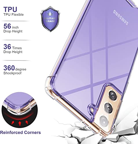 KIOMY Samsung Galaxy S21 Plus Case Crystal Clear Shockproof Bumper Protective Cell Phone Back Covers for Samsung S21+ Plus 5G TPU Slim Fit Flexible Skin for Men Women Rubber Silicone 4 Corners