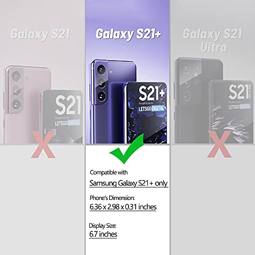 KIOMY Samsung Galaxy S21 Plus Case Crystal Clear Shockproof Bumper Protective Cell Phone Back Covers for Samsung S21+ Plus 5G TPU Slim Fit Flexible Skin for Men Women Rubber Silicone 4 Corners