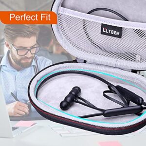 L LTGEM EVA Storage Earphones Case for BeatsX or Beats Flex Wireless Earbuds or Powerbeats2 / Powerbeats3 / Powerbeats High-Performance Wireless Earbuds - Travel Protective Carrying Bag