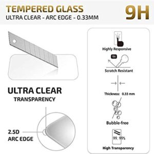 NEW'C Pack of 3, Glass Screen Protector for Samsung Galaxy A52, A52 5G, A52S 5G, Tempered Glass Anti-Scratch, Anti-Fingerprints, Bubble-Free, 9H Hardness, 0.33mm Ultra Transparent, Ultra Resistant