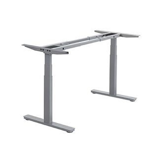 autonomous a3-2021 premium diy dual motor electric standing desk frame, 25"-51" height, 40"-73" length range, 300 lbs lifting capacity (no table top), high, grey