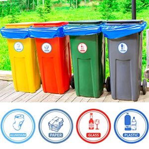Recycling and Trash Can Sorting Sticker 3.5 x 3.5 inch Adhesive Recycle garbage Decal Waterproof Re Adjustable Recycle Sticker Waste Sorting Recycling Sticker Sign for Trash Can (12 Pieces)
