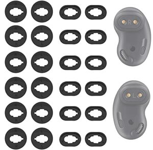 alxcd 12 pairs silicone galaxy buds live ear tips silicone adapter ear wing tips replacement earbuds tips compatible with galaxy buds live sm-r180 accessories rubber earbuds tips 12 pairs [black/sl]