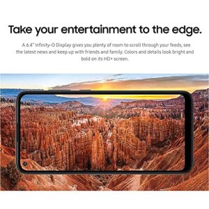 Samsung Galaxy A11 (64GB, 3GB) 6.4" HD+, Snapdragon 450, Long-Lasting Battery, Dual SIM GSM Unlocked (US + Global) 4G Volte A115M/DS (Fast Car Charger Bundle, Blue)