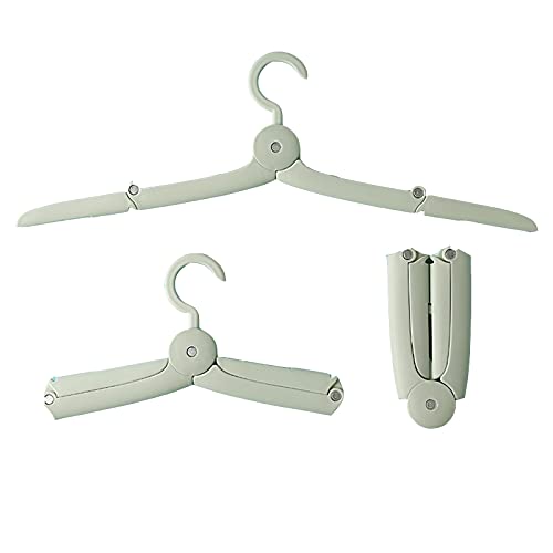 3 Travel Portable Folding Clothes Racks Mini Telescopic Clothes Racks, Folding Portable Plastic Foldable Hanger for Vacation and Camping (Green)