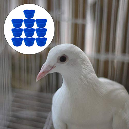 DOITOOL Rabbit Water Dispenser 10pcs Thicken Bird Food Feeder Water Feeder, Universal Plastic Hanging Bowl Cups for Pigeon Poultry Roosters Parakeet, 4. 32 X 2. 91 Bunny Feeder