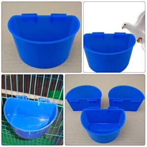 DOITOOL Rabbit Water Dispenser 10pcs Thicken Bird Food Feeder Water Feeder, Universal Plastic Hanging Bowl Cups for Pigeon Poultry Roosters Parakeet, 4. 32 X 2. 91 Bunny Feeder