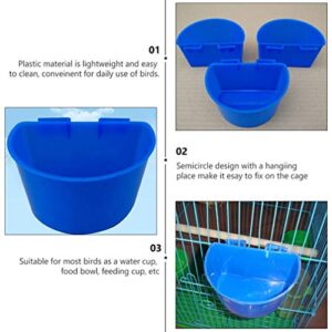 DOITOOL Rabbit Water Dispenser 10pcs Thicken Bird Food Feeder Water Feeder, Universal Plastic Hanging Bowl Cups for Pigeon Poultry Roosters Parakeet, 4. 32 X 2. 91 Bunny Feeder