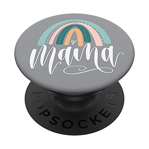 Mama with Rainbow & Heart JLZ069 PopSockets Swappable PopGrip