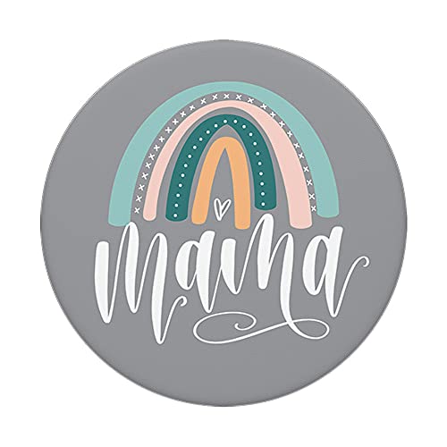 Mama with Rainbow & Heart JLZ069 PopSockets Swappable PopGrip