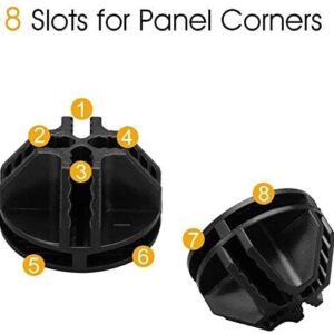 XJS 10 PCS Plastic Connector Wire Cube Connectors for Modular Closet Storage Organizer and Wire Grid Cube Storage Shelving.Black