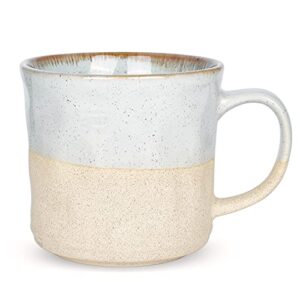 bosmarlin large ceramic coffee mug, blue big tea cup for office and home, 18 oz, dishwasher and microwave safe, 1 pcs (light blue, 1)